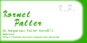 kornel paller business card
